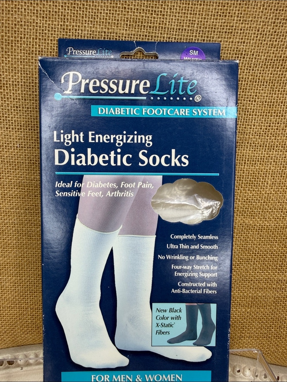 Light Energizing Diabetic Socks - White - Men Underwear & Socks